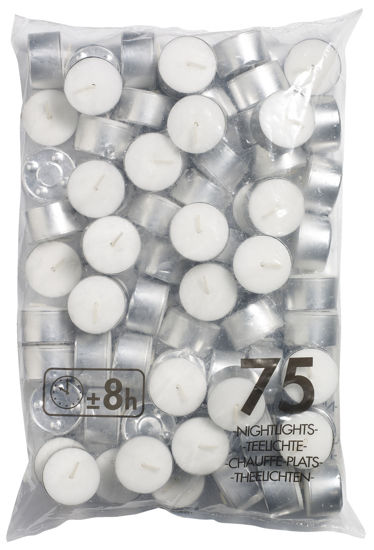 Bolsius theelicht 8h, 75 stuks