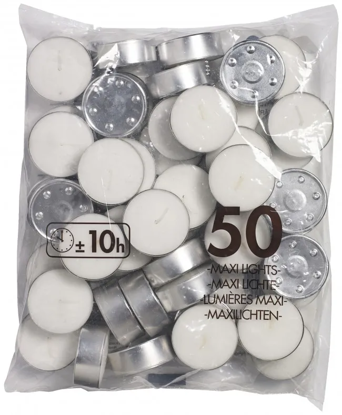 Bolsius maxitheelicht 10h, 50 stuks