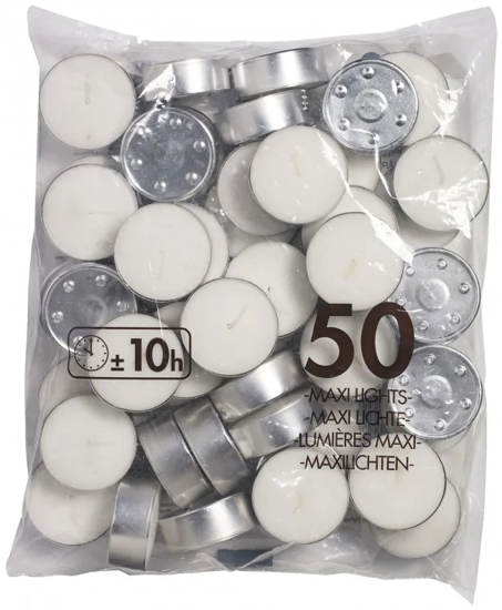 Bolsius maxitheelicht 10h, 50 stuks