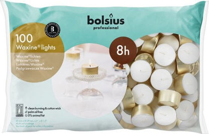 Bolsius theelicht goud 8h, 100 stuks