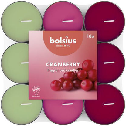 Bolsius geurtheelicht Cranberry 3.5h, 18 stuks