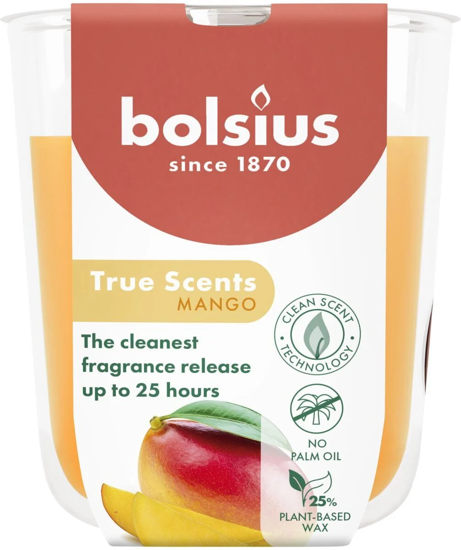 Bolsius geurglas 80/73 True Scent Mango 25h
