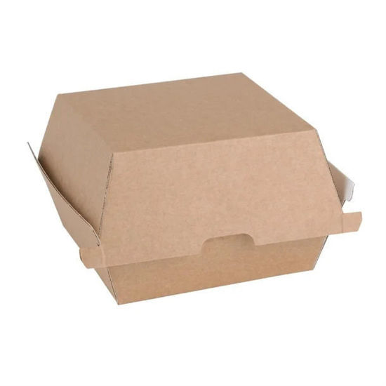 Hamburgerbakje bruin IP6 50 stuks
