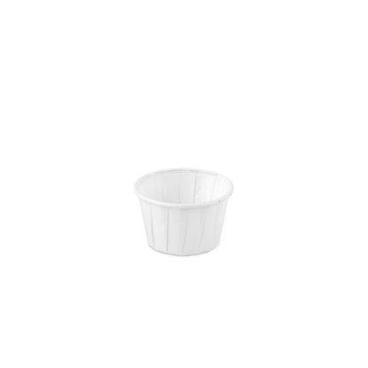 Bakje papier rond wit 37ml