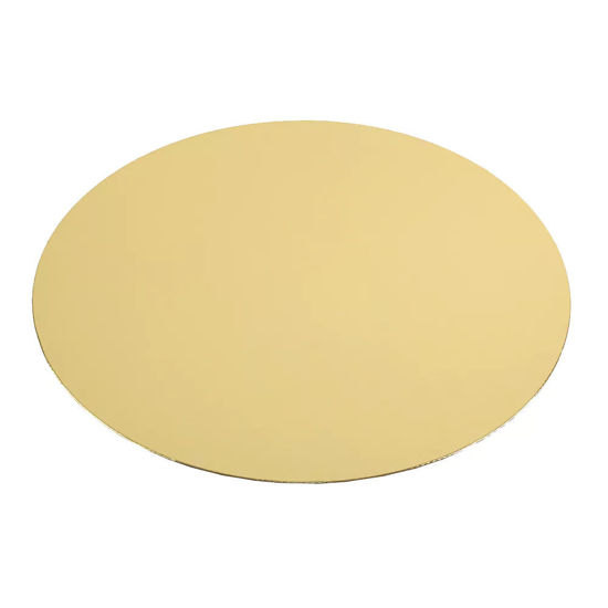 Taartonderlegger rond karton goud ⌀13cm
